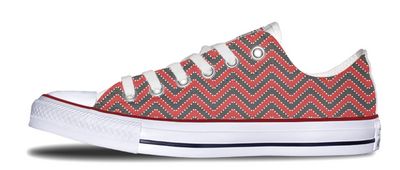Chucks - Zick Zack red