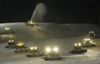 Pistenbully-Parade in der SkiWelt Wilder Kaiser