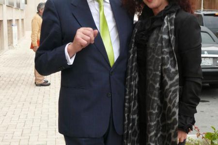 Herwig Nowak mit der Kuenstlerin Gila Abutalebi in Sharjah
