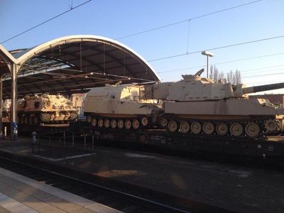 US-Panzer bei Halle.