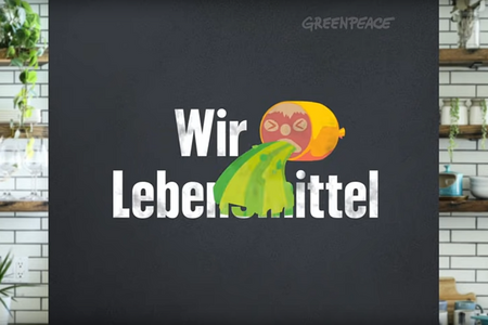 Bei Edekas Fleisch aus tierschutzwidriger Haltungsform muss selbst die Wurst kotzen
