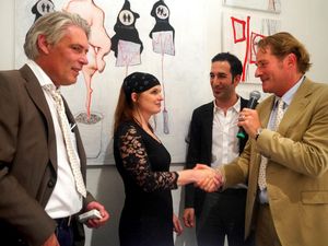 Barbara Rapp erhielt 2011 von Gottfried Boehmer Martin Joergens und Afschin Fatemi den Kaiserswerther Kunstpreis Barbara Rapp erhielt 2011 von Gottfried Boehmer Martin Joergens und Afschin Fatemi den Kaiserswerther Kunstpreis