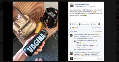 Daniela Katzenberger postet auf Facebook, wie witzig sie die Sorte Vagina findet