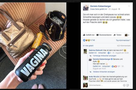 Daniela Katzenberger postet auf Facebook, wie witzig sie die Sorte Vagina findet