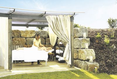 Reisen Sauna im Sommer KissSalis Aussenpavillon