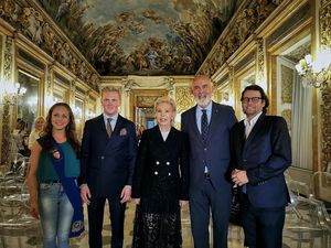 Leon Loewentraut, Dr. h.c. Ute Ohoven, Carlo Francini und Dirk Geuer