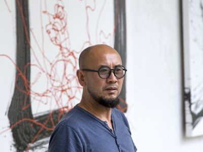 Qin Feng begruendet seine Arbeit mit der Faszination der Seidenstraße