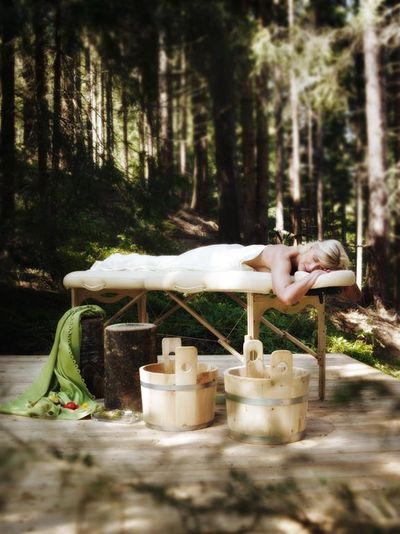 Waldlichtung Massage Hotel Forsthofgut Leogang