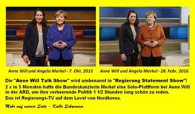 Angela Merkel verkündet ihre frohe Botschaft bei Anne Will und Sandra  Maischberger