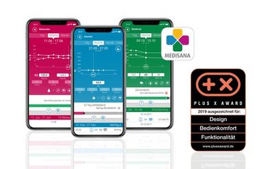Die VitaDock+ App von MEDISANA hat das begehrte Qualitaetssiegel beim diesjaehrigen Plus X Award gewonnen