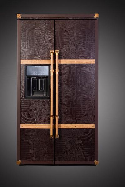Essen und Trinken Kuehlschrank Leder