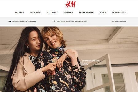 H und M warnt jetzt bereits auf der Startseite des Online-Shops vor der langen Lieferfristen, weil sich viele Kunden beschweren
