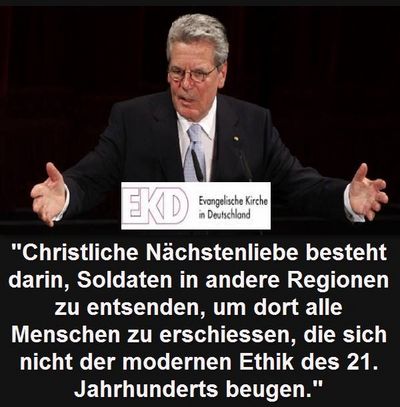 Joachim Gauk will Deutsche  Teilnahme an Militaereinsaetzen.
