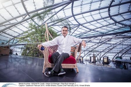 Gastkoch Vineet Bhatia im Februar 2015 im Hangar 7