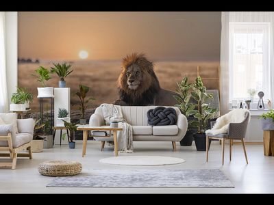Exotische Fototapeten mit Wildtieren schmuecken ihr Wohnzimmer