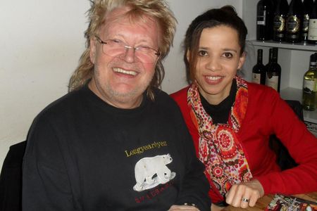 Michaela Boland im Interview mit HA Schult Foto GFDK