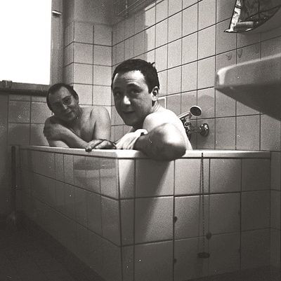 Sigmar Polke (hinten) und Gerhard Richter