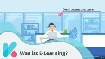 Beim E-Learing lerntman über eine Lernplattform
