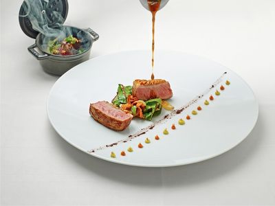 Essen und Trinken Les Deux Gericht