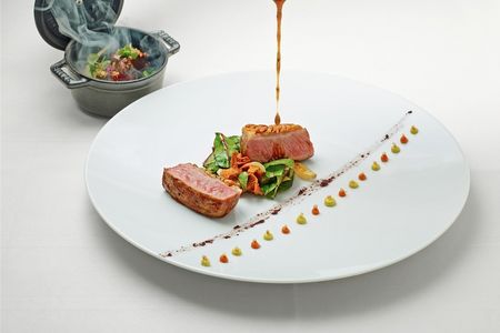 Essen und Trinken Les Deux Gericht