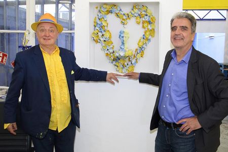 Bernd Schwarzer und Prof. Dr. Heiner Barz, Professor fuer Erziehungswissenschaften an der Heinrich-Heine-Universität Duesseldorf