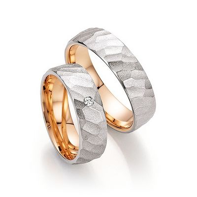 Elegante, zeitlose und geschmackvolle Eheringe in Weissgold