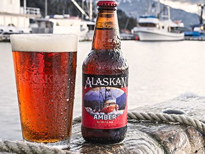Schoen gestaltete Flaschen und limierte Bier Sorten aus Alaska