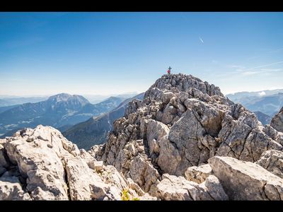 Der Hochkalter in den Berchtesgadener Alpen ist mit 2.607 Metern einer der hoechsten Berge Deutschlands