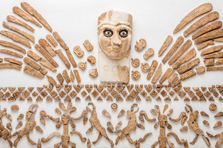Paneel mit Elfenbeineinlagen aus Teheran, National Museum of Iran