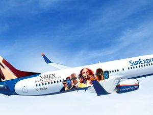 X-MEN: DARK PHOENIX Kooperation mit SunExpress Sonderbeklebung zum Start des Mega-Blockbusters