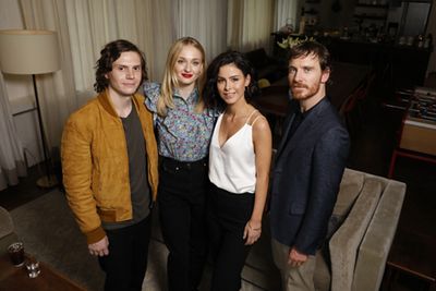Evan Peters, Sophie Turner, Lena Meyer-Landrut und Michael Fassbender in Berlin