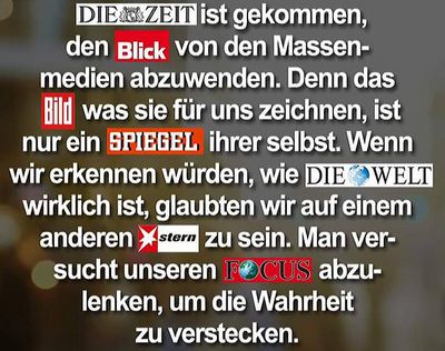 Nicht nur die offensichtlich abgebruehten Journalisten von ZDF und ARD, auch die Print und Online-Medien berichten zum wohl der Politik