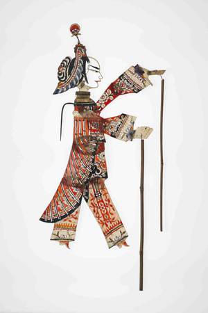 Die Kriegerin - Schattenspielfigur aus China
